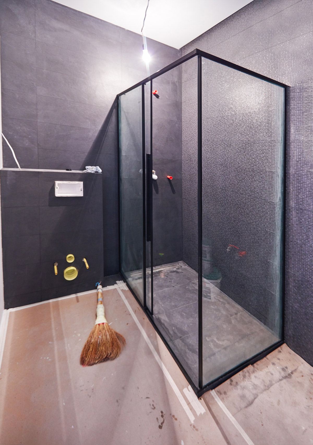 restroom glass doors